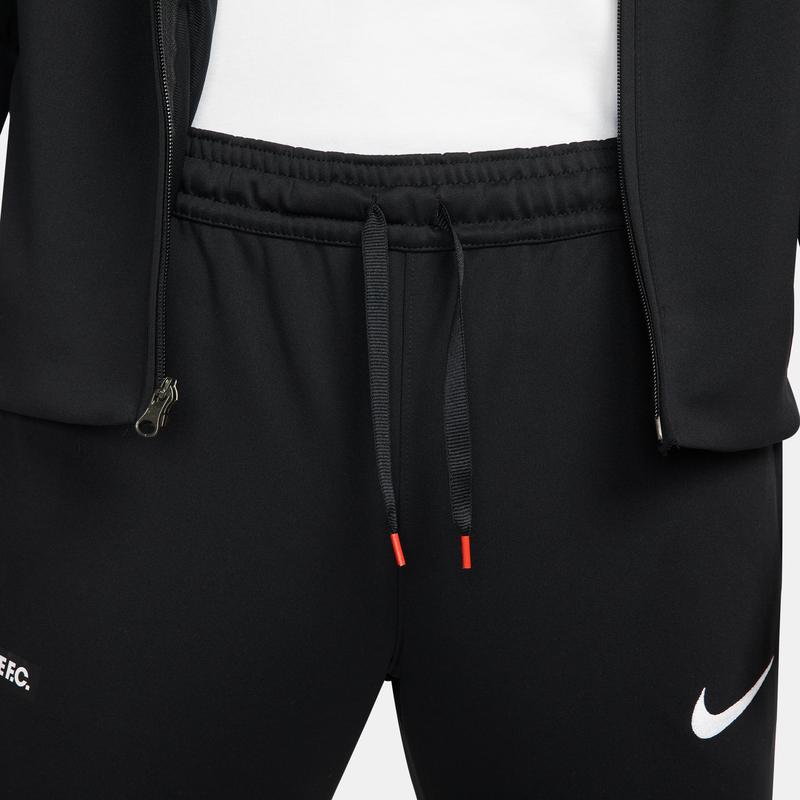 Nike Solid Color Stand Collar Slim Fit Jacket Letter Print Drawstring Cuffed Sports Long Pants Casual Sports Set Men Sets Black DC9066-010