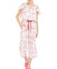 Narue Cotton Double Gauze Toile De Cerise Flare Sleeve Pajama Pink Women's Set,