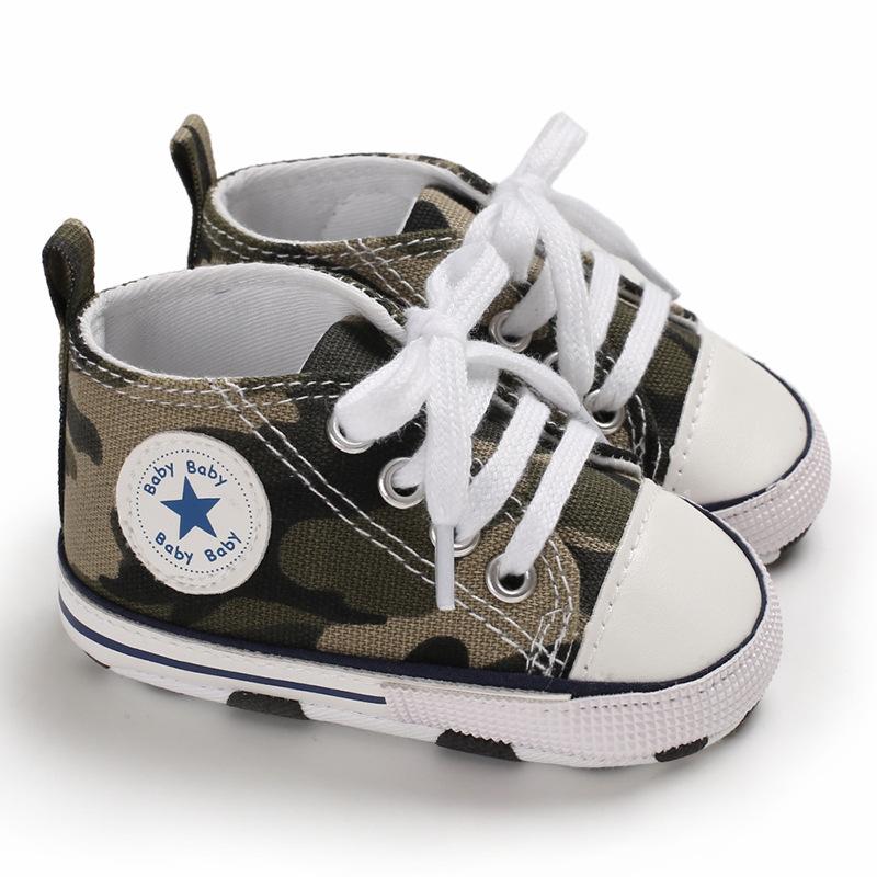 Soft Sole Star Canvas Baby Shoes, Spring/Autumn Style, for 0-1 Year Old