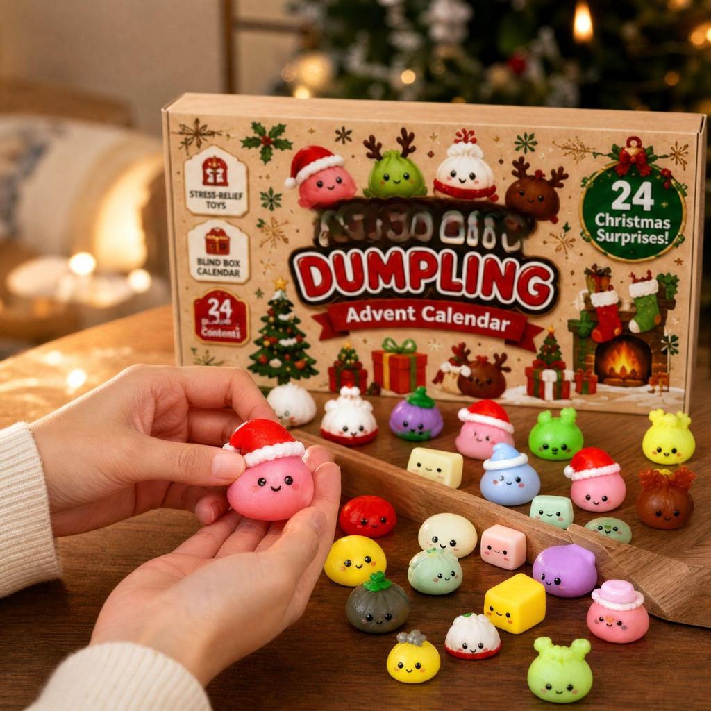 Christmas Advent Calendar for Adults with Sensory Toys, Cute Surprise Holiday Party Gift Box