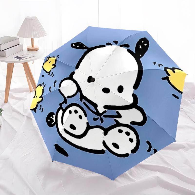 1pc Pochacco Automatic Opening/Closing Umbrella with Foldable Design - Outdoor for Fans, Travelers, Everyday Use - Perfect Gift for Festivals.K061