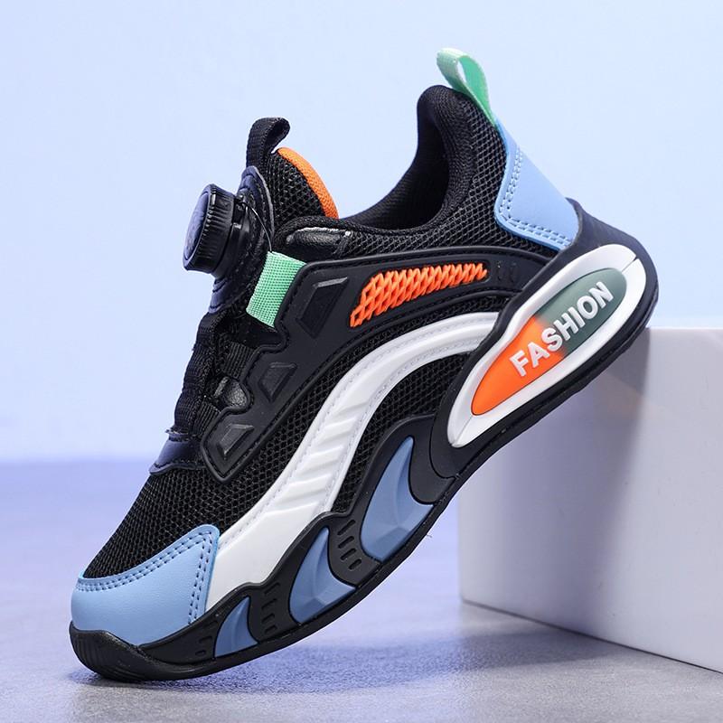 Boys Running Shoes Fall Lightweight Breathable Mesh Upper MD Sole Kids Athletic Sneakers Size 28-39