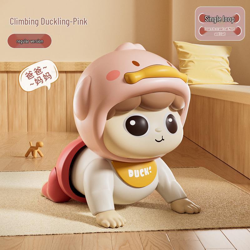 Baby Crawling Doll for Educational Head Lifting and Practice, Suitable for 0-1 Year Olds, 3-6 Months.