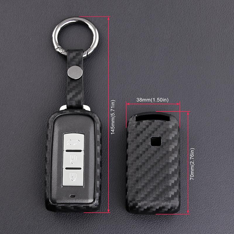 Mitsubishi Outlander Key Case: Carbon Fiber Cover for ASX, Pajero, Lancer, Roar, Changan CS75