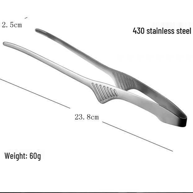 304 Stainless Steel Korean BBQ & Bread Baking Tongs for Meat, Grilling, and Japanese Cuisine