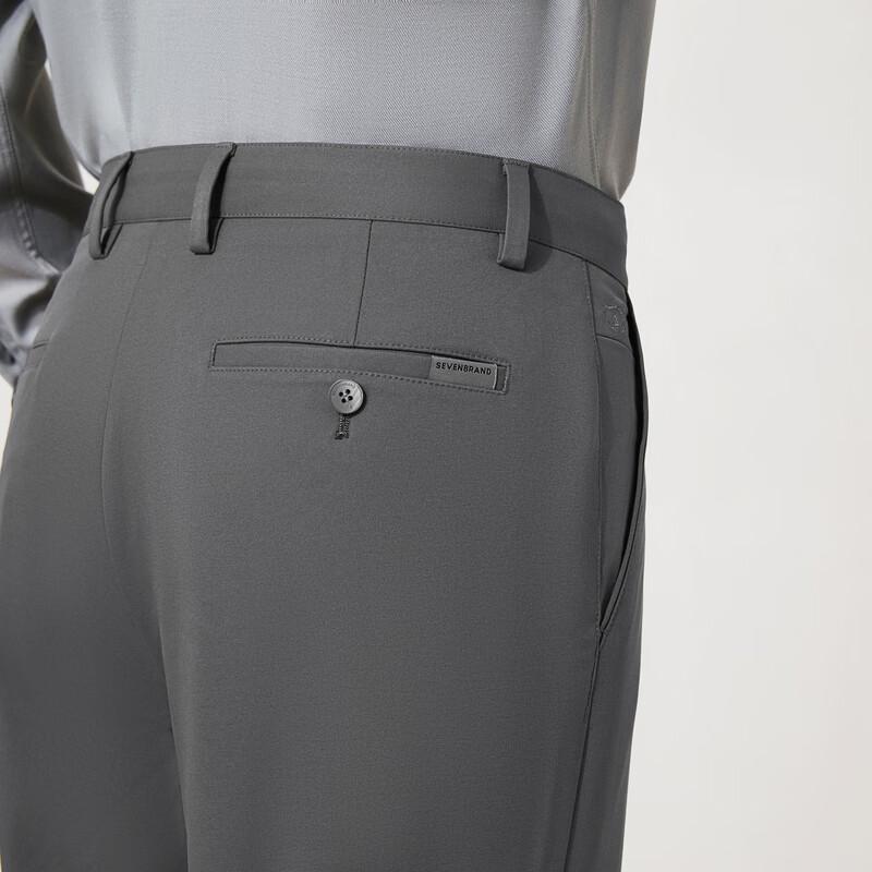 Seven Men's Wrinkle-Resistant Straight-Leg Casual Trousers