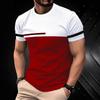 2026 Summer New Men's T-shirt with 3D Stripes Pattern Print - Street Casual Fashion Comfortable Soft Breathable