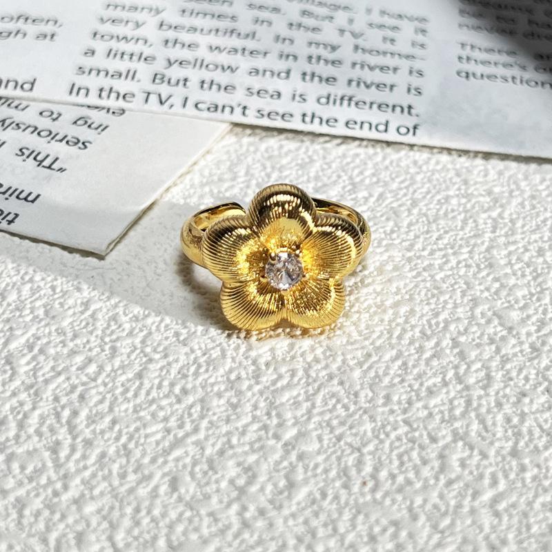 2026 Court Style Retro Heavy Industry Geometric Irregular Brushed Open Ring Women Ins Light Luxury Fashion Exquisite Index Finger Ring