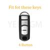 Shell For Mazda 2 3 6 Cx-5 Cx5 Cx-3 Cx7 Cx-9 Cx30 Atenza Axela Demio 4 Button Tpu Car Key Case Cover Key Protector Accessories