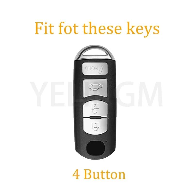 Shell For Mazda 2 3 6 Cx-5 Cx5 Cx-3 Cx7 Cx-9 Cx30 Atenza Axela Demio 4 Button Tpu Car Key Case Cover Key Protector Accessories