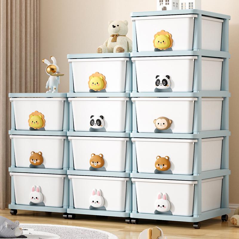 Children's Storage Cabinet with Drawers for Toys, Snacks, Clothes, and Bedside Use