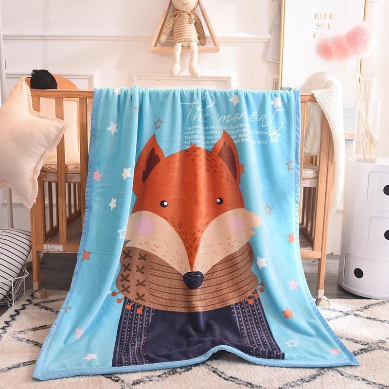 Factory direct sales wholesale foreign trade double-layer cartoon flannel children's blanket gifts flannel blanket afternoon leisure blanket