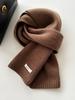 100% Pure Wool Knitted Scarf - Versatile Autumn/Winter Cashmere Neck Warmer for Couples