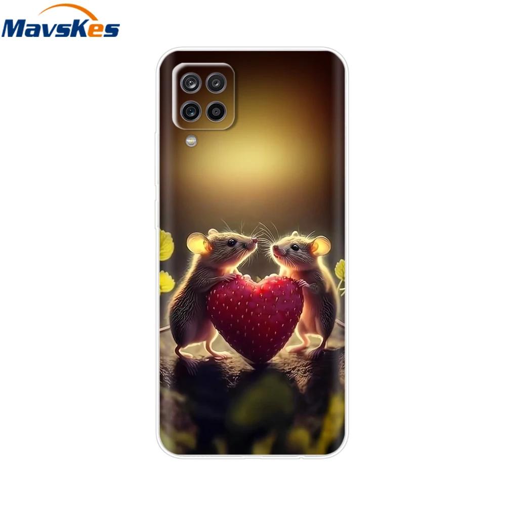 Phone Case For Samsung Galaxy A12 Case SamsungA12 Silicone Clear TPU Painted Soft Cover For Samsung A12 A 12 Bumper Fundas Etui
