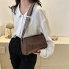 Retro Fashion Simple Shoulder Messenger Bag Is Now Popular Texture Commuting Solid Color Wide Shoulder Strap Temperament Women's Bag