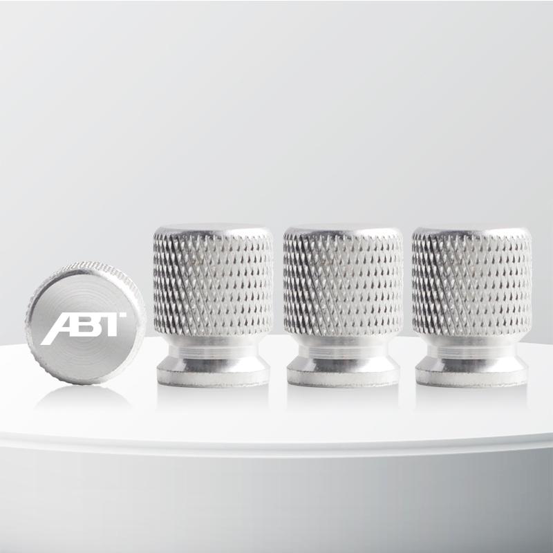 Aluminum ABT Logo Car Wheel Tire Valve Stem Caps Tyre Valve Covers For Skoda Seat Cupra TTRS RS5 RS4 A4 A5 Q3 Q5 Golf Polo 4pcs