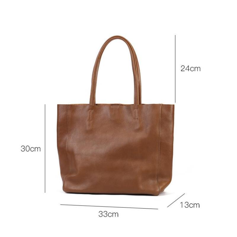 Johnature Genuine Leather Commuter Casual Tote Vintage Large Capacity Women Bag Soft Real Cowhide Shoulder Bags