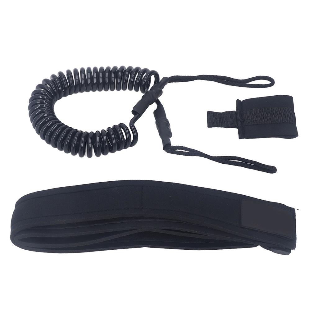 6mm Surfboard Leash Reliable High Strength TPU Coiled Spring Waist Safety Rope for Water Sport