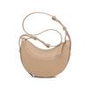 Damen Minimalistische Halbmond-Schultertasche PU-Leder Pendler Crossbody Mittlere Größe