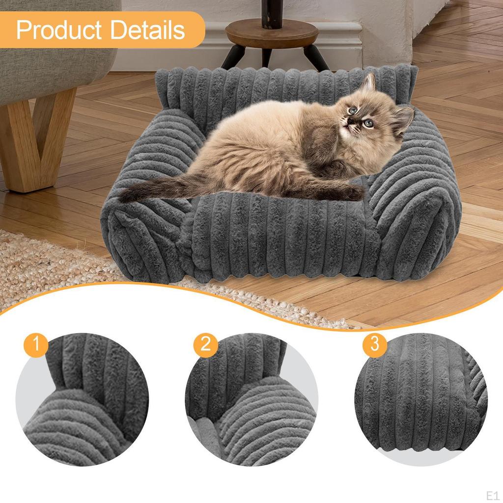 Cat Sofa Bed Pet Couch Versatile Easy to Clean Sleeping Nonslip Bottom for Small Dogs Indoor Cats