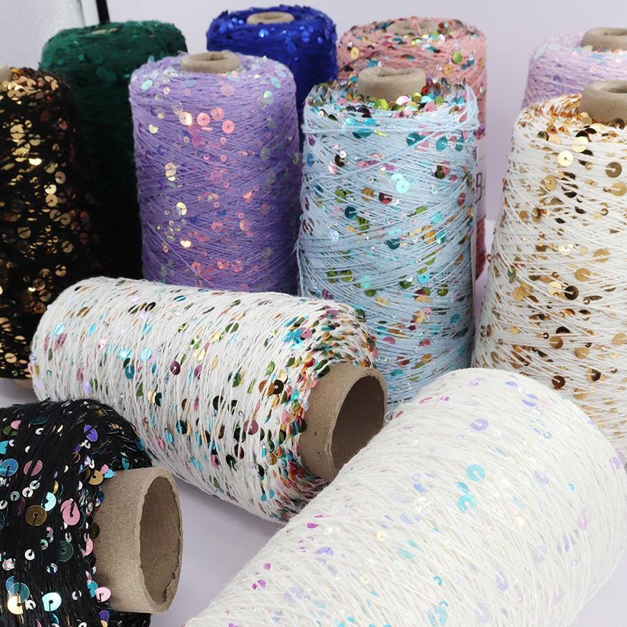 Siyue Ukraine Hand-Woven Cotton Sequin Yarn Fantasy Bead Wool Ball