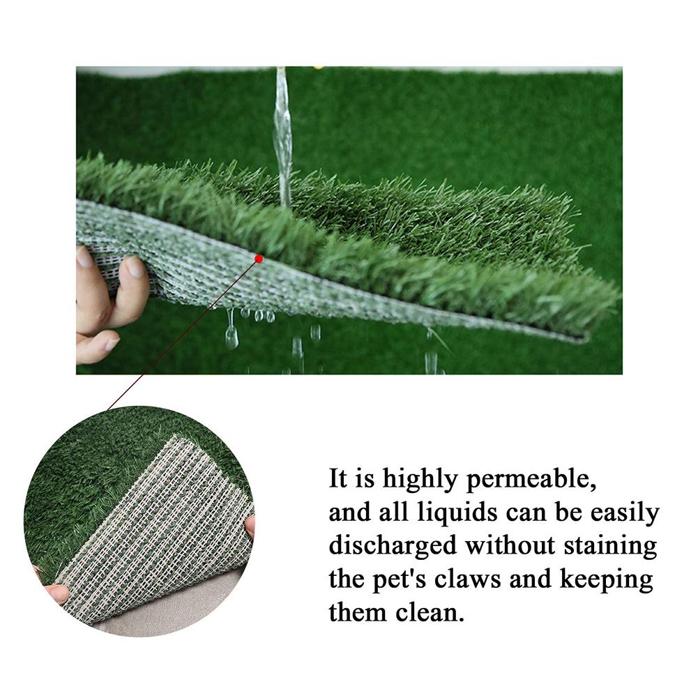 2 Stück Haustier-Grasmatte Ersatz Kunstrasen-Fleck Trainingsrasenmatte Haustierbedarf für Hunde Katzen