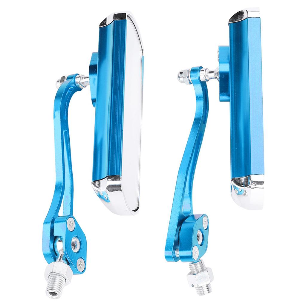 1 Pair Bicycle Handlebar Review Rear Back View 360 Rotation Mirror for Road Bikes (Blue)