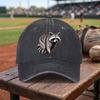 Raccoon Graphic Washed Baseball Cap Adjustable Cotton Denim Snapback Hat Unisex Casual Streetwear