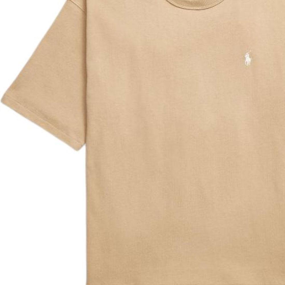 Polo Ralph Lauren Crew Neck Embroidered Pony Plain Knit Short Sleeve T-Shirt Loose Fit Men T-Shirts 710A12979-012