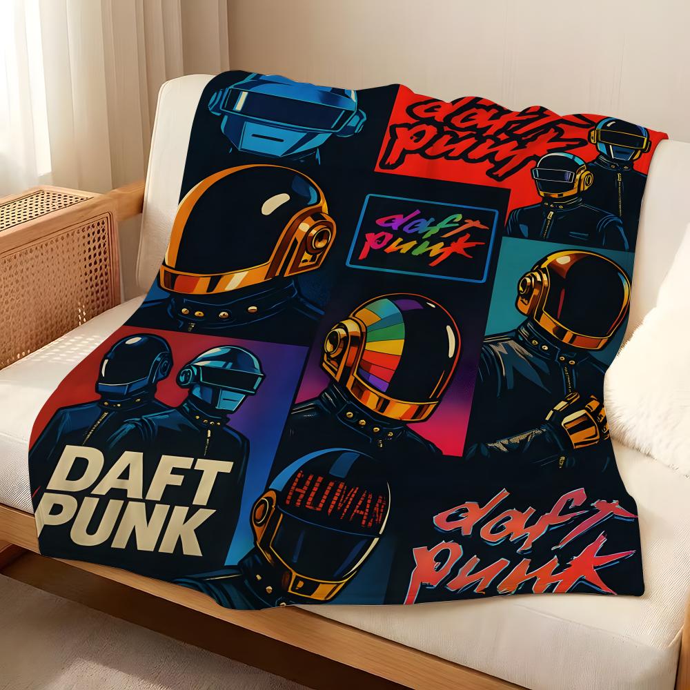 Music D-Daft P-Punk Throw Flannel Blanket, Soft Warm, Durable & Washable cute Cool