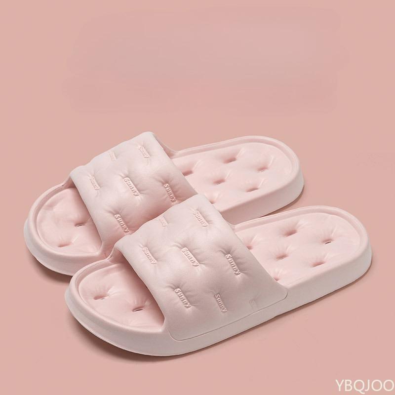 Fashion Couple Bathroom Slippers Men Women Household Hollow Shoes Bathing Breathable Slipper Male Soft Soled Non Slip Slippers Homme