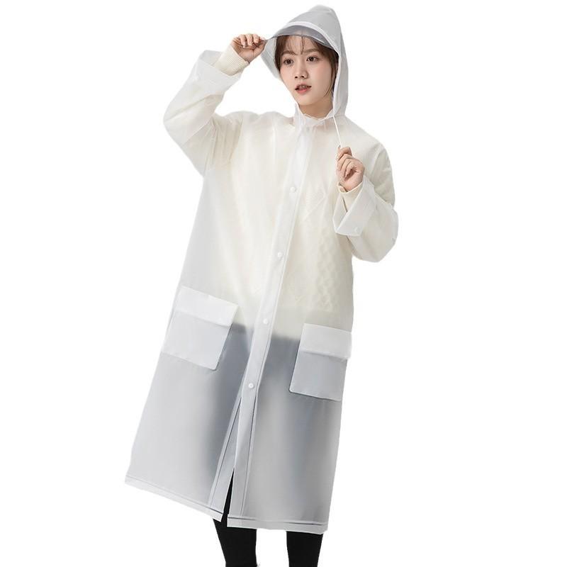 Hiking Protective Raincoat Fashionable Adult Men And Women Thick EVA Raincoat