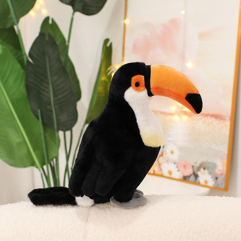 Aigle Poupée Oiseaux Mignons Perroquets Toucan Hibou Animal en Peluche Autruche Jouet en Peluche Taille Réaliste Jouet Oiseau Cadeau d'Anniversaire