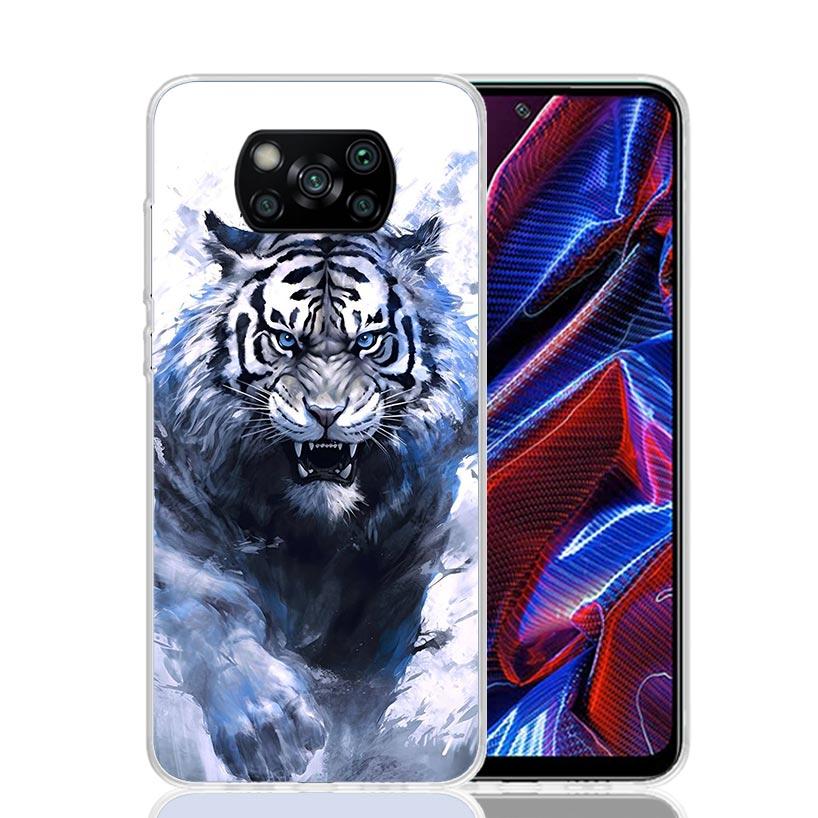 Ferocious Tiger Animal Case Phone Cover for Xiaomi Redmi Note 10 9 9S 8 8T 7 5 Pro Mi 12T 11T 10T 9T 12 11 Lite A3 A2 Trend Fund