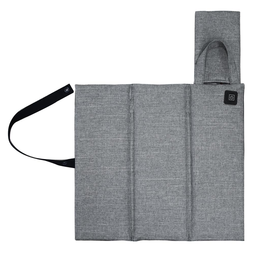 

Cold Winter Outdoor Heated Seat Cushion Tri-Fold Seat Mat Light Grey