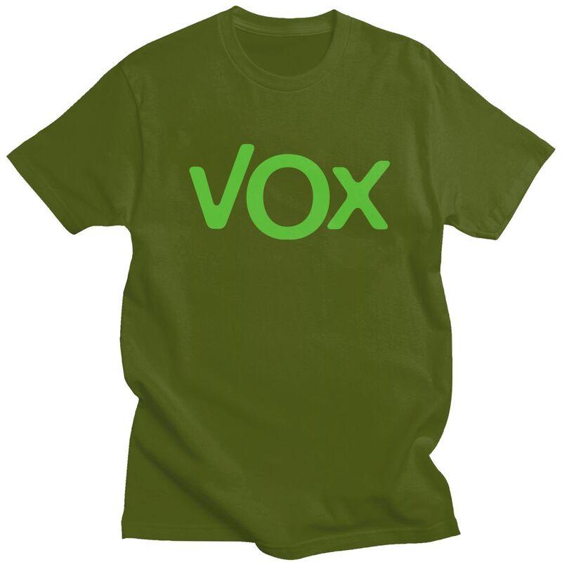 Custom Espana Vox Logo T Shirt for Men 100 Cotton  Tee Short Sleeves Spain Political Party Spanish Tshirts Clothing Gift
