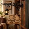 Atmosfera de Leitura Nostálgica Luminária Decorativa para Estante com Marcadores de Livros Integrados, Lanterna de Ferro Estilo Retrô para Canto, Acessórios para Prateleira LED