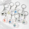Creative Resin Water Bag Keychain Charm Stylish Resin Fish Keychain with Transparent Water Bag Chic Hangings Decoration