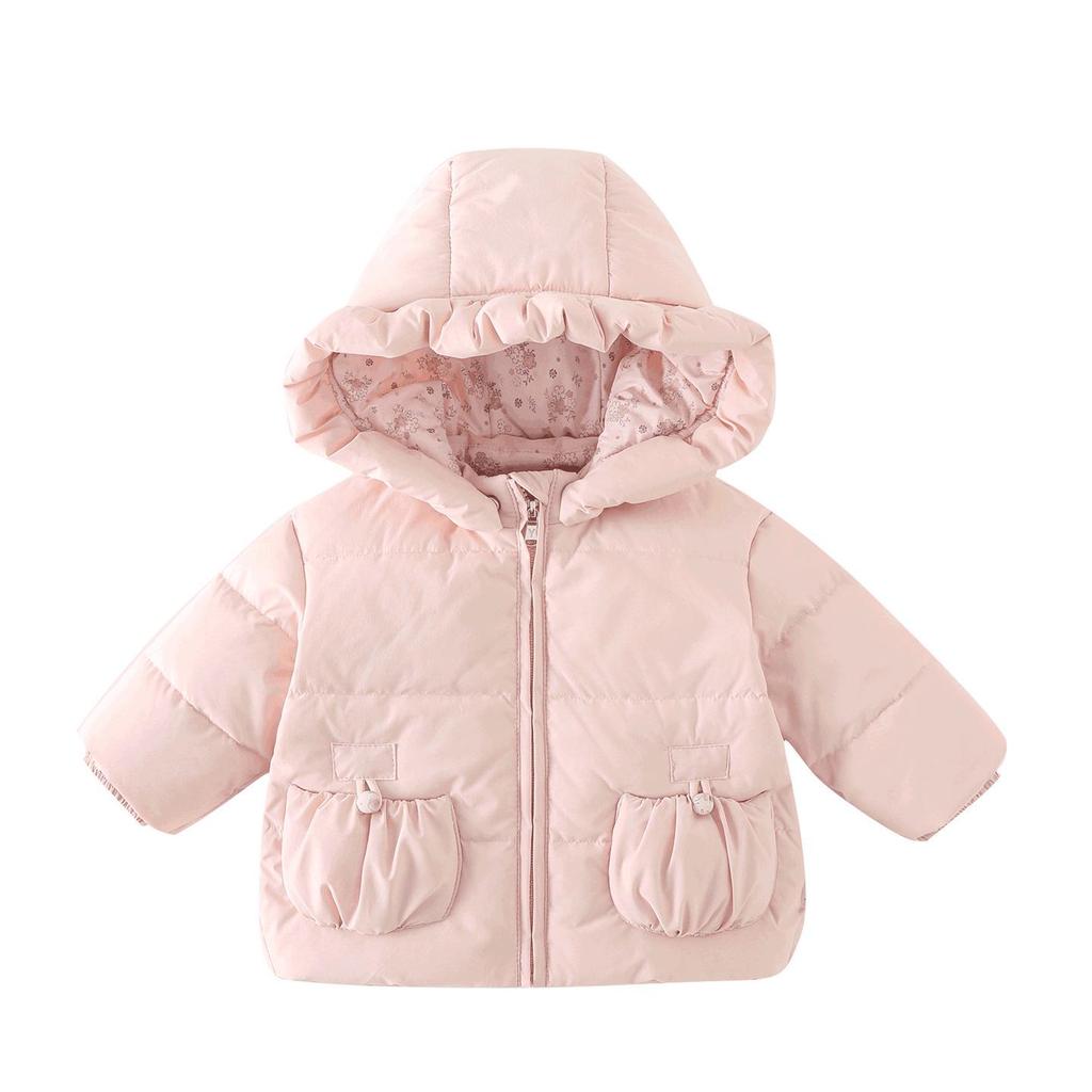 Toddler Girls' Fleece-Lined Winter Down Jacket 2025 - Thick, Warm White Duck Down Coat