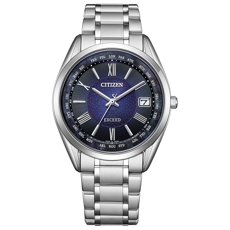 

[Citizen] watch Exceed Photovoltaic eco-drive radio clock waterproof Thin limited model blue CB1150-67L men s silver