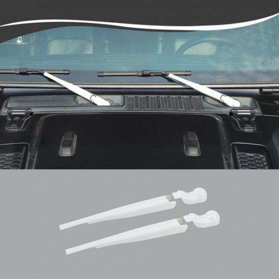 

White Front Window Windshield Wiper Blade Trim Cover For Jeep Wrangler JL JT 18+