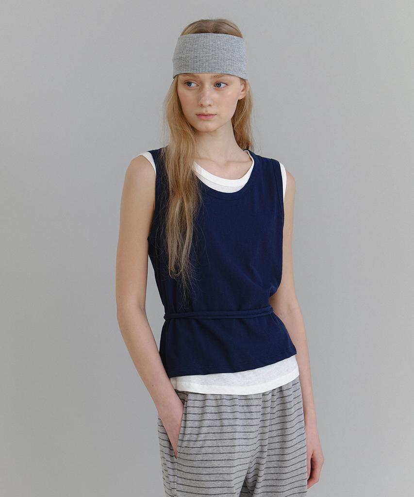 LAMINEZ Layering Strap Sleeveless - Navy
