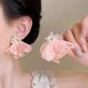 Vacation Style Dopamine Flower Earrings Women's Summer Sweet Temperament Versatile High-end Stud Earrings Silver Needle Earrings