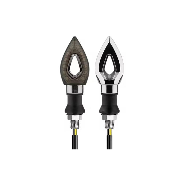 Motorcycle LED Turn Signal Indicator Light Amber Blade Lights Indicator Waterproof Universal Blinkers Flashing Moto Bike Accesso