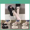 Elegant Thick Sole Height Increasing Sandals For Women In Summer With Chic Pearl Accent