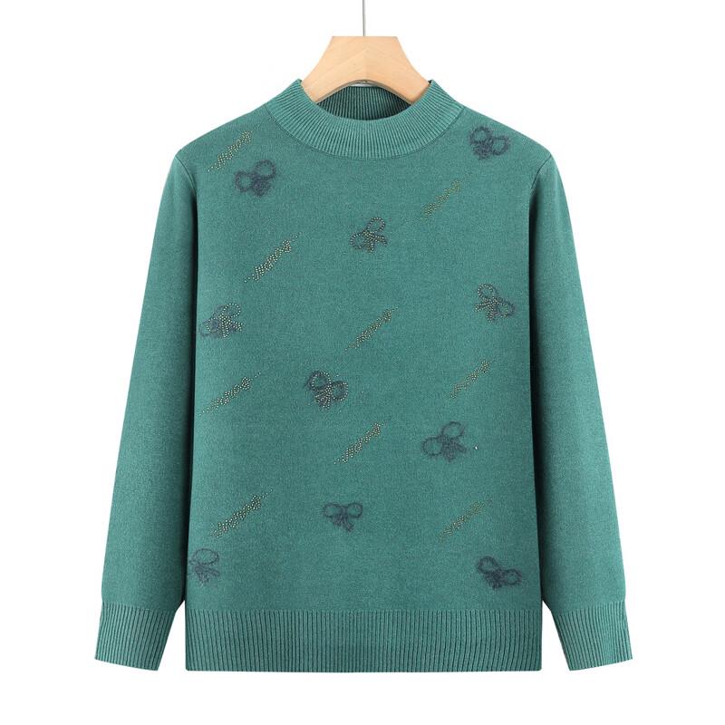 Hodo Women's Mid-Aged Winter Semi-High Collar Knit Sweater