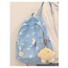 Bear Cartoon Print Backpack Versatile Soft Girl School Bag Teenage Girl Backpack