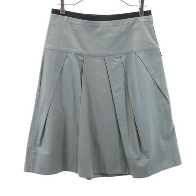 Made In Italy Midi Length Flare Skirt 40 Gray Women Used