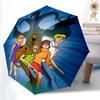1pc ScoobyDoo Mystery Automatic Folding Umbrella - Compact 8-Rib Design, Durable Plastic & Iron, Daily Use Z1230061