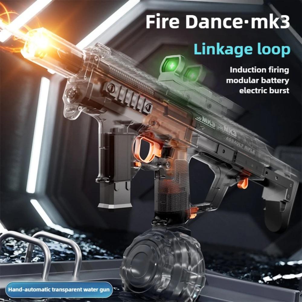 MK3 Simulation Shooting Flames Electric Water Gun Self Absorbent Water Automatic Continuous Water Guns Kids Summer Outdoor Toys